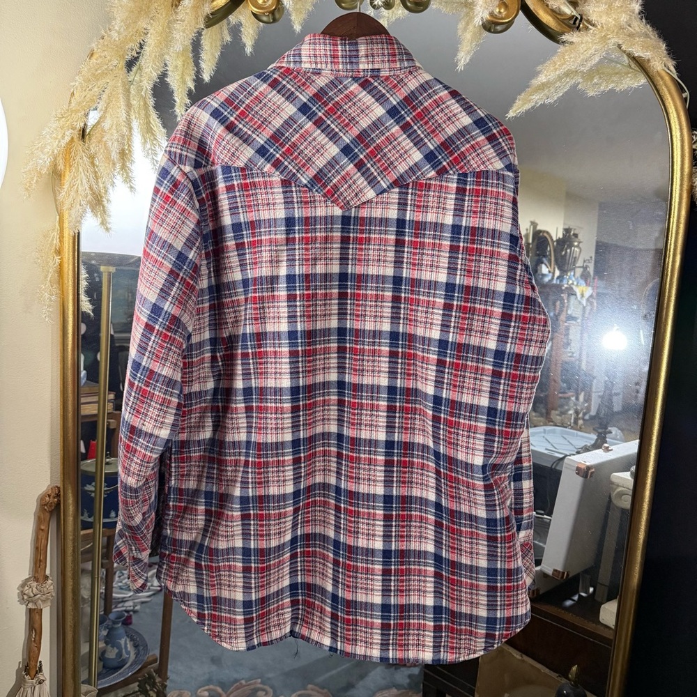 Miller Stockman for Western Living Plaid Men’s Button Down Pearl Snap Flannel - Picture 8 of 8